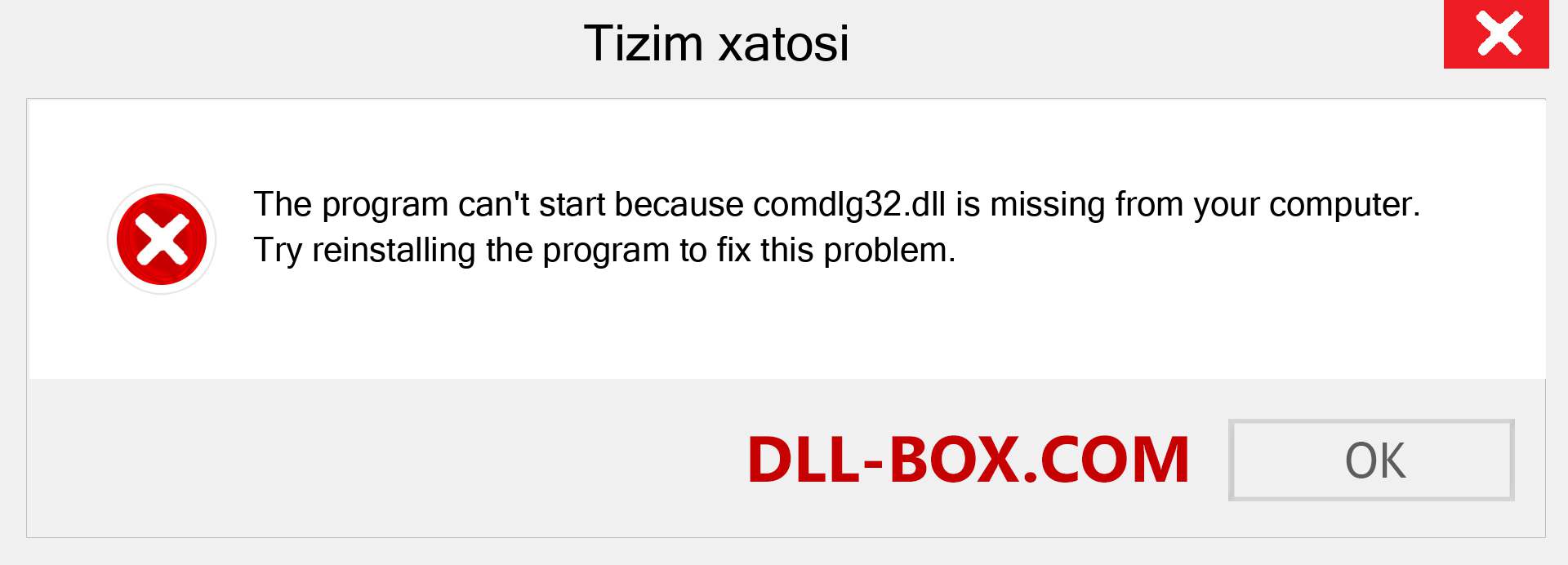 comdlg32.dll fayli yo'qolganmi?. Windows 7, 8, 10 uchun yuklab olish - Windowsda comdlg32 dll etishmayotgan xatoni tuzating, rasmlar, rasmlar